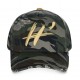 Casquette baseball homme H'echbone Camouflage Logo Or