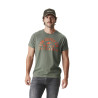 T-shirt homme col rond stretch avec imprimé Aki