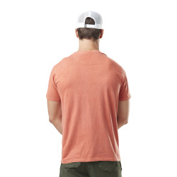 T-shirt homme col rond et print devant avec acid wash en coton Brand