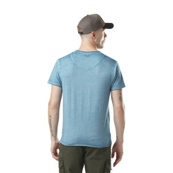 T-shirt homme chiné col rond avec print devant Calif