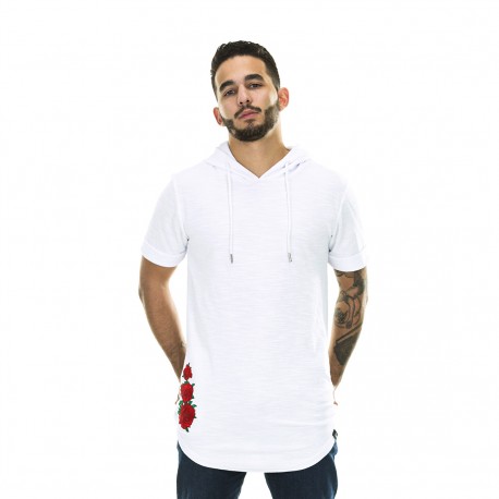 T-shirt homme H'echbone Paris Blanc a capuche