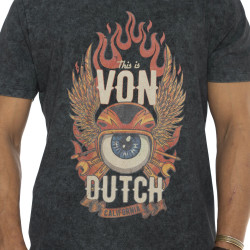 T-shirt homme col rond manches courtes homme acid wash Fly