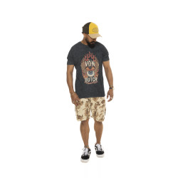 T-shirt homme col rond manches courtes homme acid wash Fly