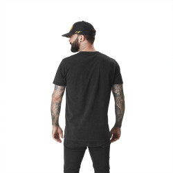 T-shirt homme col rond en jersey et acid wash avec print Hard