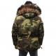 Parka homme H'echbone Toronto Camouflage Col fourrure