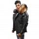 Parka homme H'echbone Napoli Noire Col fourrure