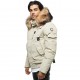 Parka homme H'echbone Police Beige Col fourrure