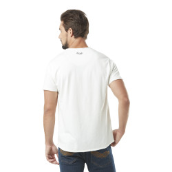 T-shirt homme col V avec print sous la poche Vond