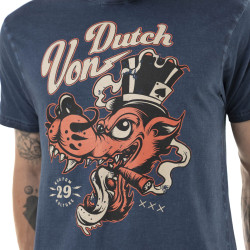 T-shirt homme regular en jersey 160gr acid wash print devant Woo