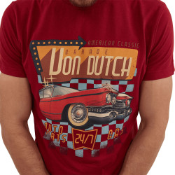 T-shirt manches courtes régular fit en col rond en coton Dinn