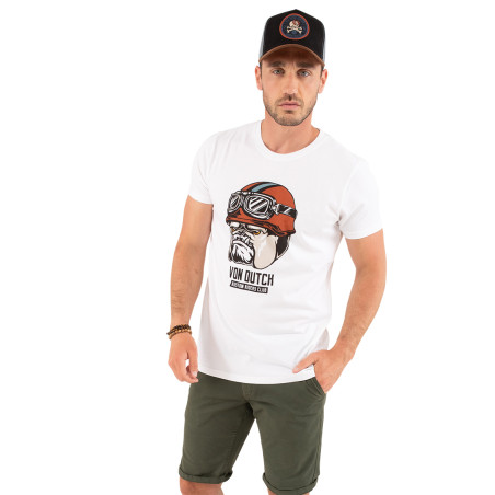 T-shirt col rond regular fit homme en coton Dog