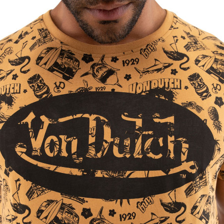 T-shirt col rond homme en coton Front