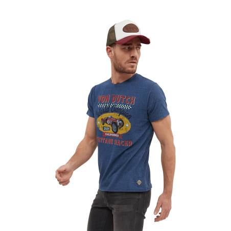 T-shirt col rond homme en coton Leader