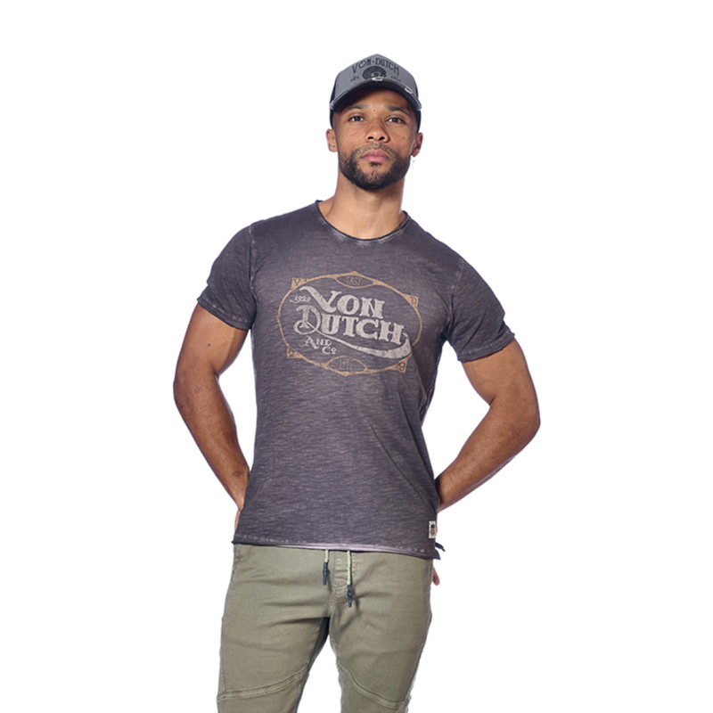 T-shirt homme col rond avec print Retro