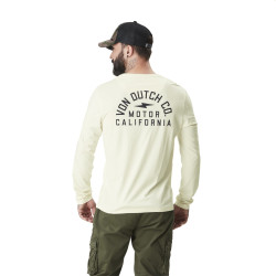 T-shirt homme à manches longues stretch avec print dos Hiro