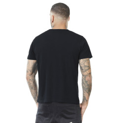 T-shirt Col rond homme Noir Print Blanc