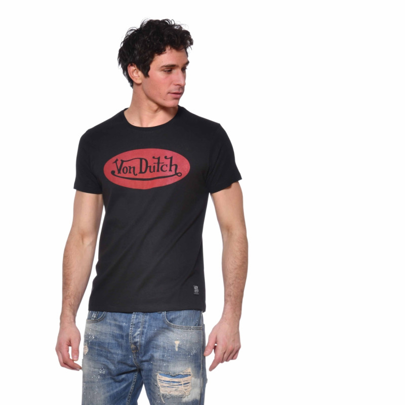 T-shirt homme en coton Front Noir
