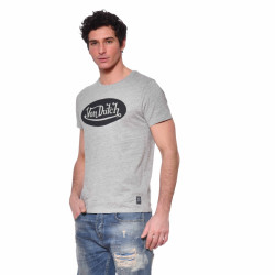 T-shirt homme en coton Front Gris