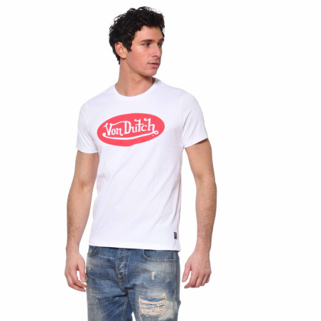 T-shirt homme en coton Front Blanc