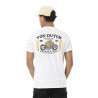 T-shirt homme col V en jersey 180gr print devant&dos Café T-shirt homme col V en jersey 180gr print devant&dos Café