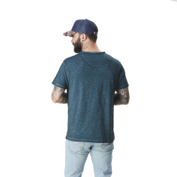 T-shirt homme col V en slub avec traitement Classic