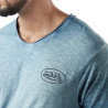 T-shirt homme slub col rond avec print en coton Pist