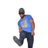 T-shirt col V homme avec print Badge