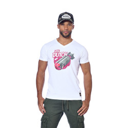T-shirt col V homme avec print Byron