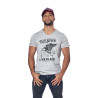 T-shirt col V homme avec print Leave