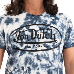 T-shirt à col V effet tie and die homme Ron en coton