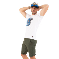 T-shirt col en V regular fit homme en coton Tour