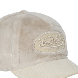 Casquette baseball adulte imitation fourrure visière corduroy Pile