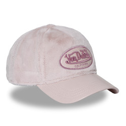 Casquette baseball adulte imitation fourrure PU & logo lurex Pile