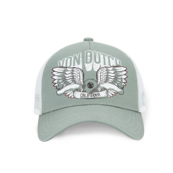 Casquette baseball avec filet femme avec print Skull Flower