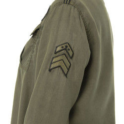 Chemise femme unie avec patch