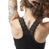 Débardeur femme guipure dentelle avec print en coton Savage Débardeur femme guipure dentelle avec print en coton Savage