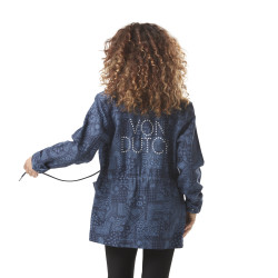 Surchemise femme toile confort avec print et clous en coton Clous