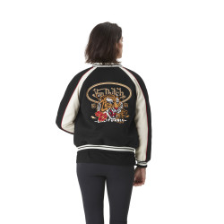 Veste femme teddy avec patch devant et broderie dans le dos Rug