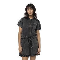 Combi short zippé à manches courtes femme avec patch Ltd Original