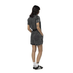 Combi short zippé à manches courtes femme avec patch Ltd Original