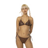 Maillot de bain femme 2 pièces triangle Leopard