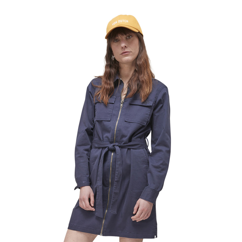 Robe femme zippé en toile en coton Flap