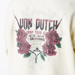 Robe sweat femme avec print et zip sur le côté  Gun