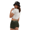 Short en toile femme en coton Spicy