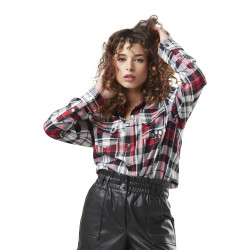 Chemise femme à carreaux tissés en coton Woven Checks