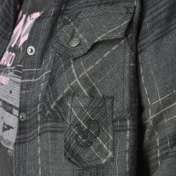 Chemise femme à carreaux tissés avec patch Woven