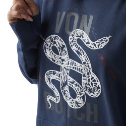 Sweat femme oversize à capuche print Snake