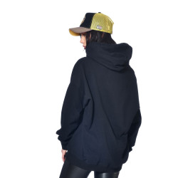 Sweat femme oversize avec capuche et print devant Song