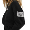 Sweat femme crop top avec capuche en coton Stamp Sweat femme crop top avec capuche en coton Stamp