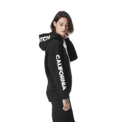 Sweat femme oversize à capuche et print sur la manche et capuche Cali